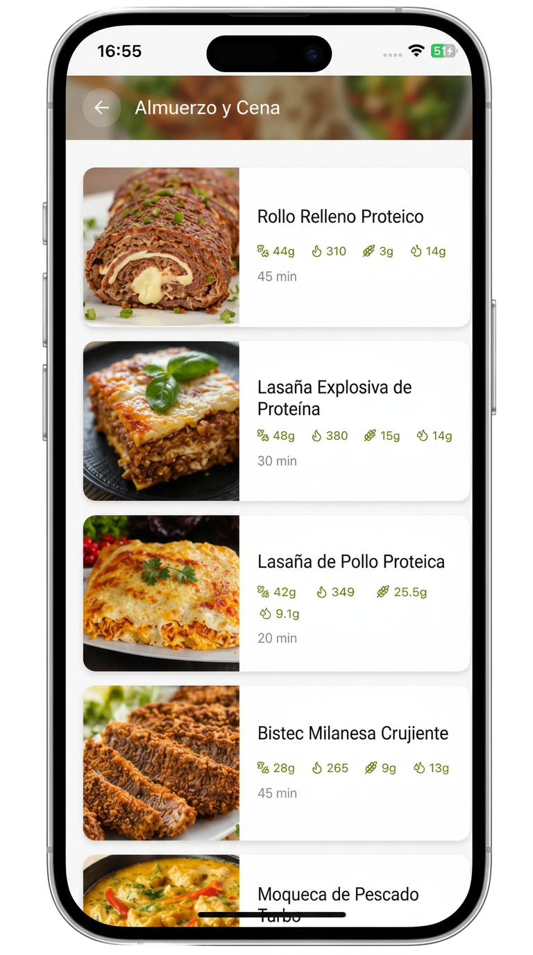 App Fit Protein — Almuerzos y Cenas